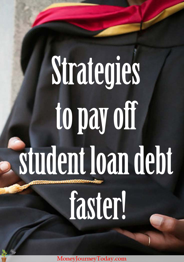 Strategies to pay off student loan debt faster. Because paying off student debt must be the least fun activity you face once you graduate!